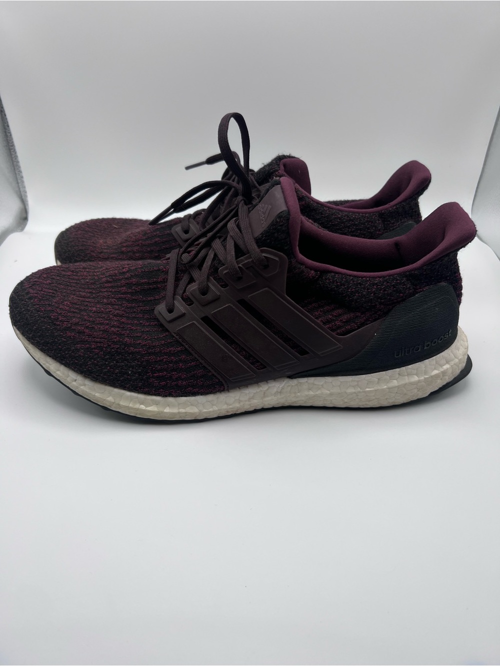adidas Ultra Boost Knit Sneakers - Burgundy and Black